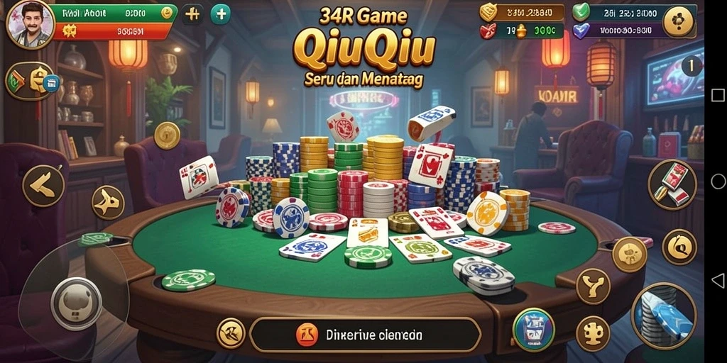 Tangkapan layar menunjukkan gameplay QiuQiu yang seru dan menantang.