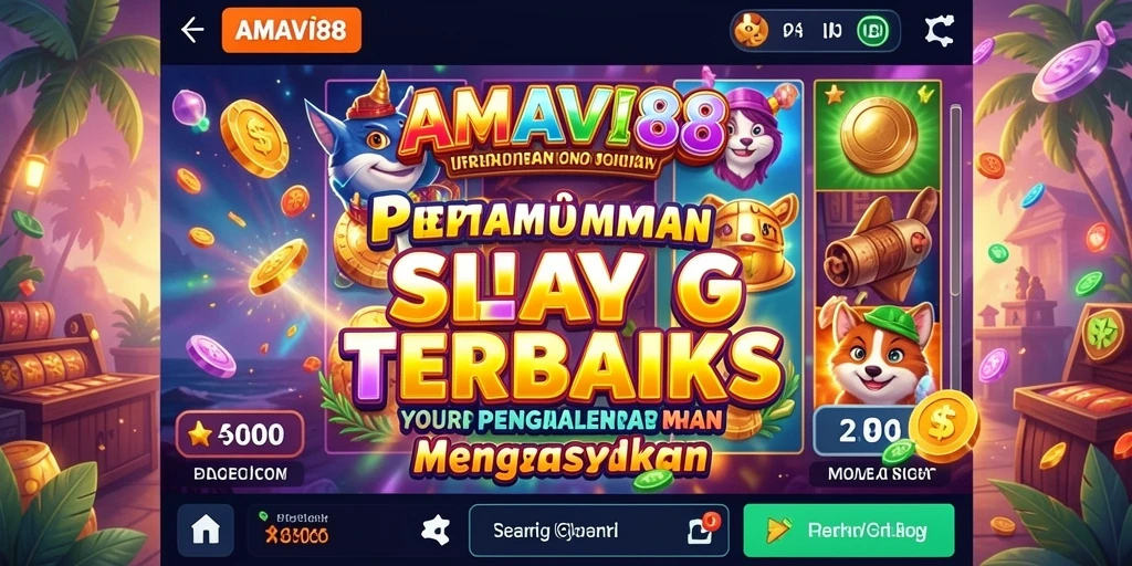 Screenshot AMAVI88 menunjukkan gameplay slot yang menarik dan interaktif.