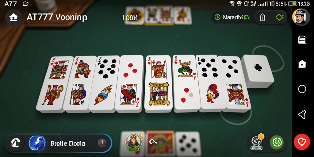 Tampilan gameplay seru di AT777 saat bermain Domino.
