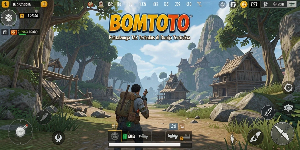 Screenshot gameplay Open World di BOMTOTO dengan petualangan luar biasa.