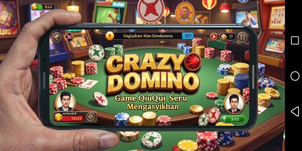 Tampilan gameplay QiuQiu yang seru di CRAZYDOMINO.