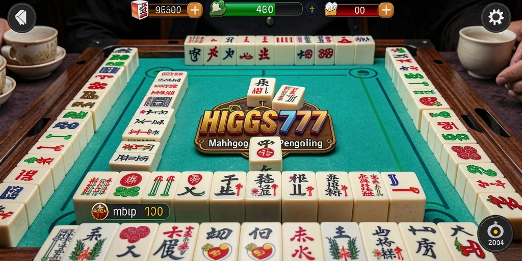 Tampilan gameplay menarik dari HIGGS777 dalam permainan Mahjong.