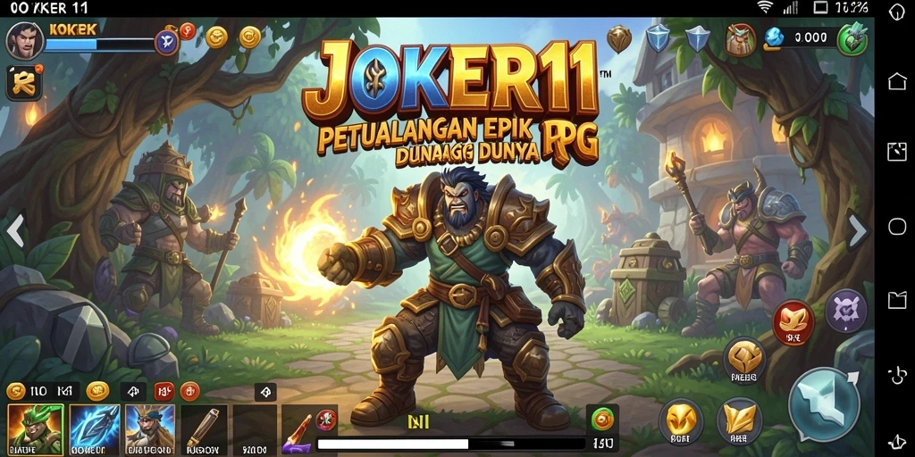 Tangkapan layar gameplay <strong>JOKER11</strong> menunjukkan aksi pertempuran yang seru dan dunia yang luas.