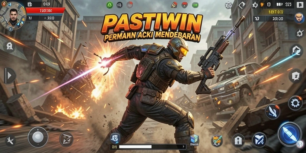 Screenshot gameplay PASTIWIN yang mendebarkan dan penuh aksi.