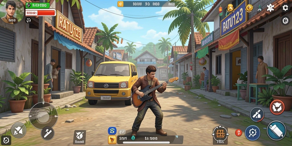 Tangkapan layar utama dari RATU123 menunjukkan suasana gameplay yang seru dan interaktif.