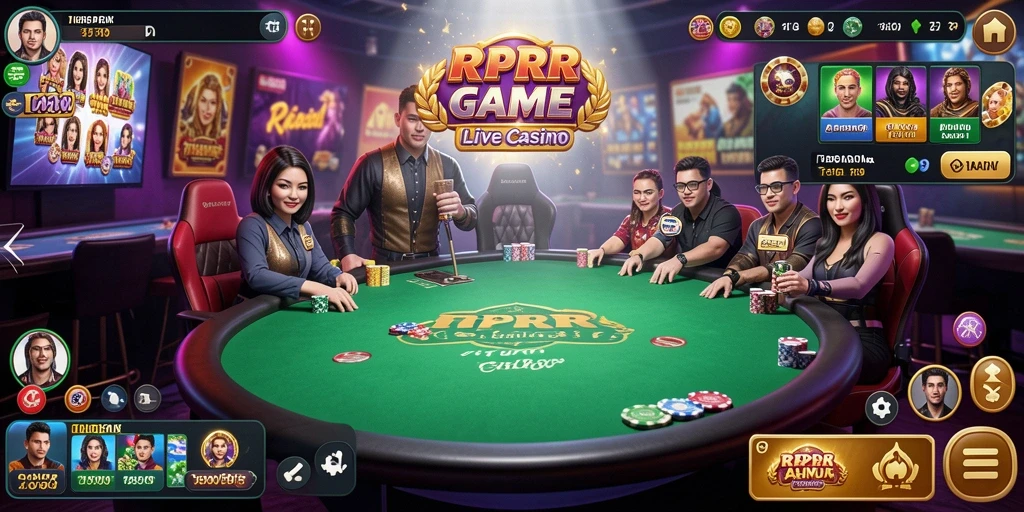 Tampilan gameplay Live Casino yang mendebarkan di RPRR.
