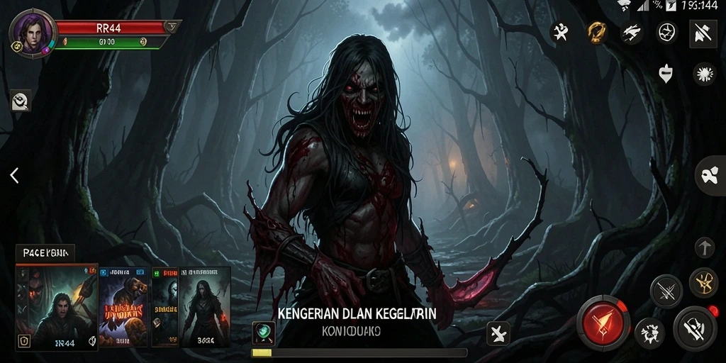 Screenshot gameplay menakutkan dari RR44 yang menunjukkan suasana kelam dan penuh ketegangan.
