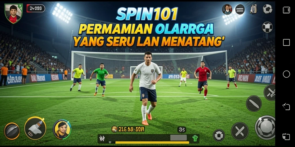Tampilan gameplay yang seru dan menantang dari SPIN101.