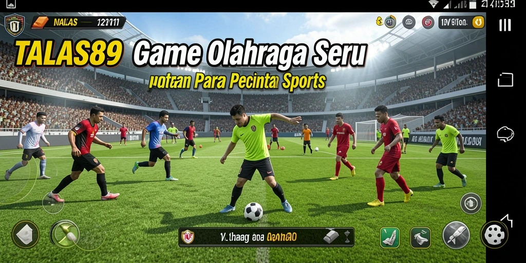Tampilan gameplay menegangkan dalam TALAS89 dengan grafis olahraga yang realistis.
