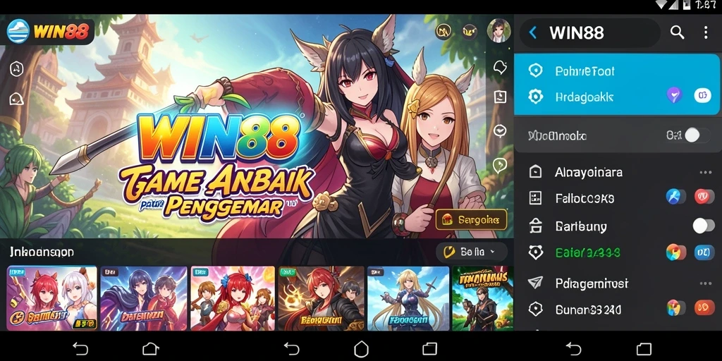 Tampilan gameplay yang memukau dari game Anime WIN88.