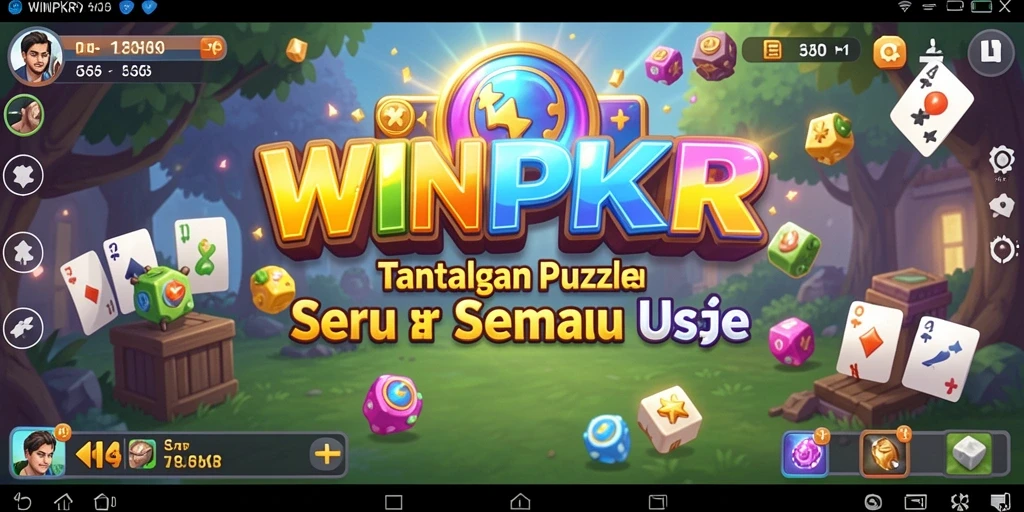 Tampilan gameplay seru dari WINPKR dengan berbagai tantangan puzzle.